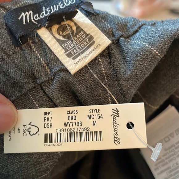 Madewell Plaid Flannel Track Trousers - Picture 4 of 9